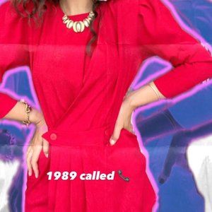 Iconic Vintage 1980's Outfit (Dress + Jewels)